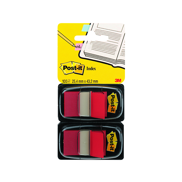 Post-it Index Tabs Dispenser with Red Tabs (2 Pack) 680-R2EU