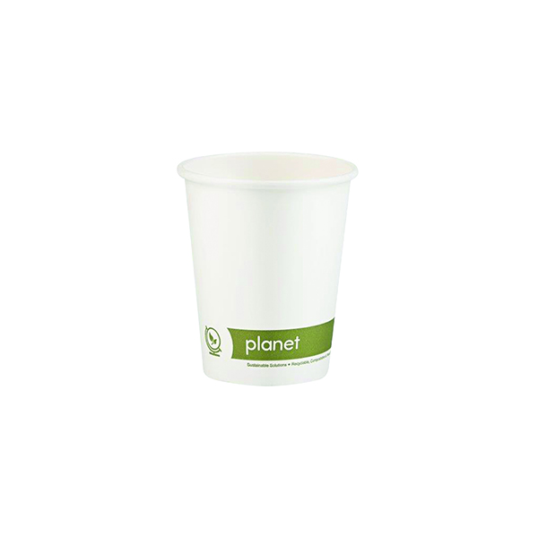 Planet 8oz Single Wall Plastic-Free Cups (Pack of 50) PFHCSW08