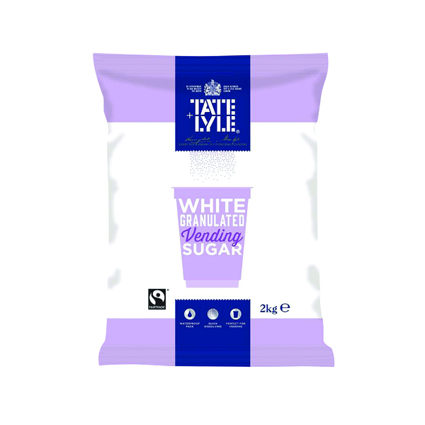 Tate and Lyle White Vending Sugar 2kg (Pack of 6) A00696PACK