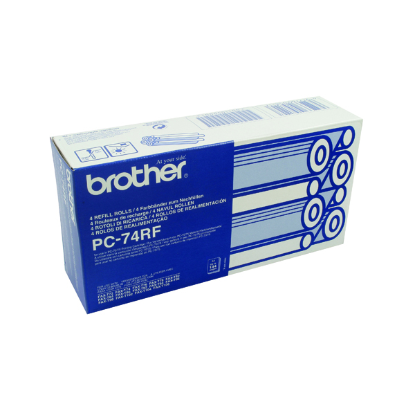 Brother PC-74RF Thermal Transfer Ink Ribbon Pack of 4 PC74RF