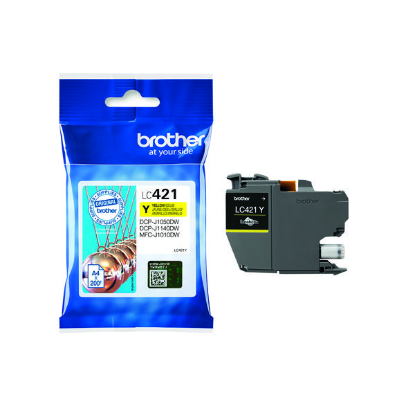 Brother LC421Y Inkjet Cartridge Yellow LC421Y