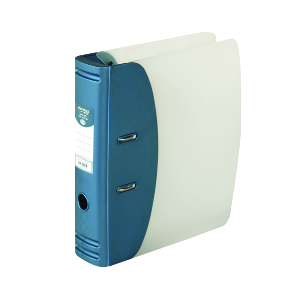 Hermes Lever Arch File A4 60mm Capacity Metallic Blue 832007