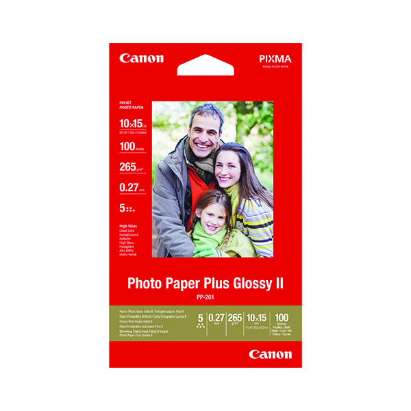 Canon Photo Paper Plus Glossy II PP-201 4x6 inch (Pack of 100) 2311B072