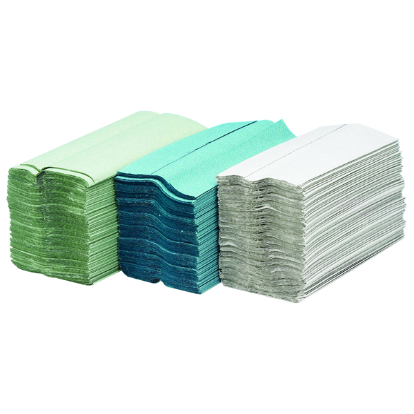 Maxima Green C-Fold Hand Towel 1-Ply Green 144x20 (Pack of 1380) MAx5053
