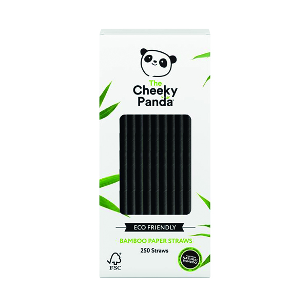 Cheeky Panda Bamboo Paper Straw Black (250 Pack) 0111130