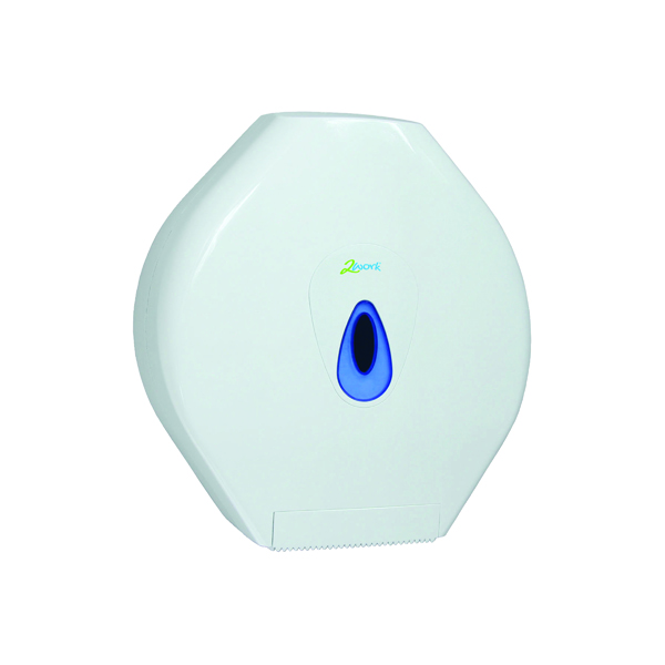 2Work Standard Jumbo Toilet Roll Dispenser White CT34025