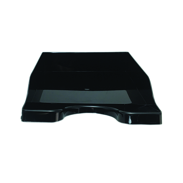 Deflecto SteriTouch Stacking Letter Tray Black CP130STBLK