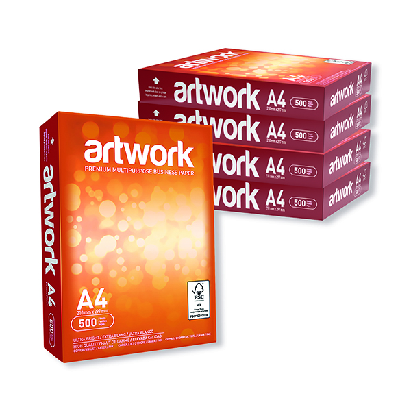 Artwork A4 White Paper 75gsm 5xReams (2500 Pack) EH00432