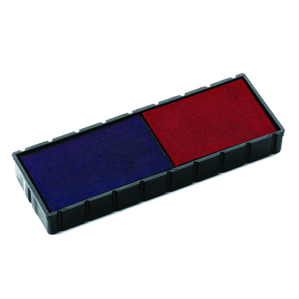 COLOP E/12/2 Replacement Ink Pad Blue/Red (Pack of 2) E/12/2