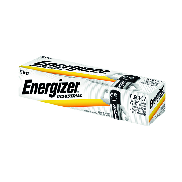 Energizer 9V Industrial Batteries (12 Pack) 636109