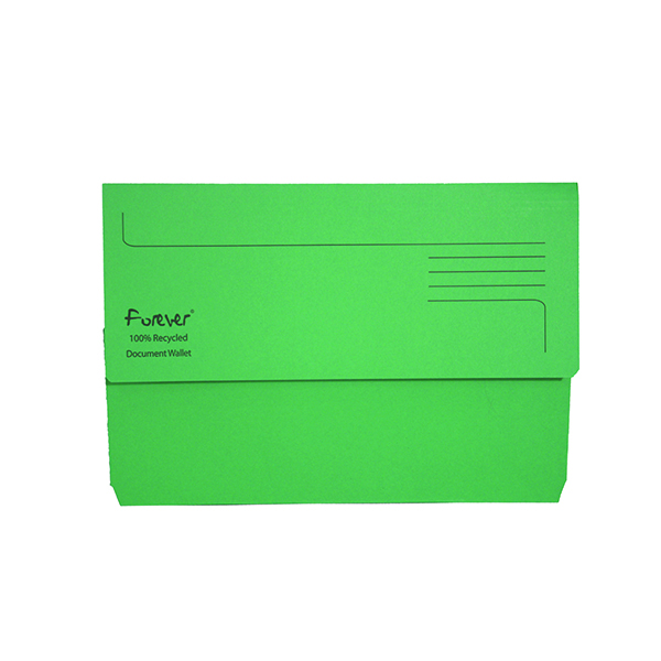 Exacompta Forever Document Wallet Manilla Foolscap Bright Green (Pack of 25) 211/5004