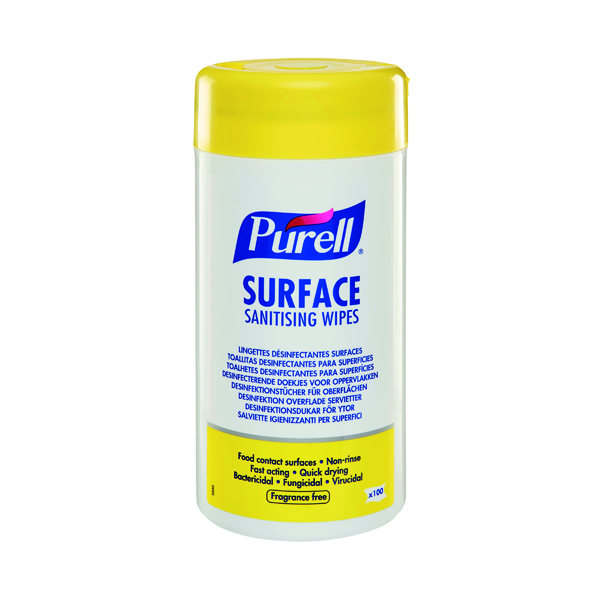 Purell Surface Sanitising Wipes (100 Pack) 95102-12-EEU