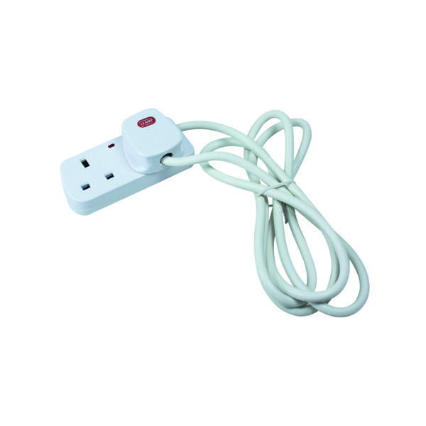 CED 2-Way White Extension Lead CEDTS2213M