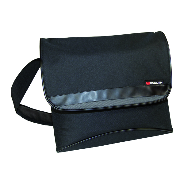 Monolith Nylon Laptop Messenger Bag W400xD115xH365mm Black 2386