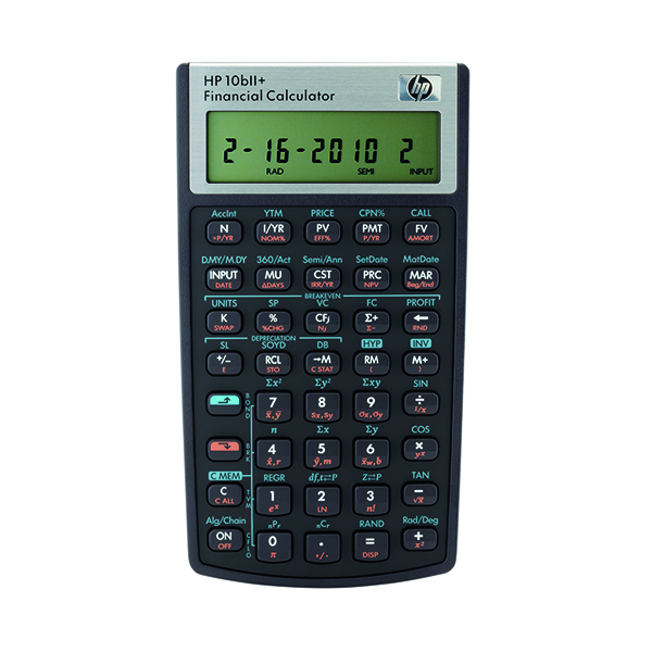 HP 10BIIPlus Financial Calculator Black HP-10BIIPLUS/B12