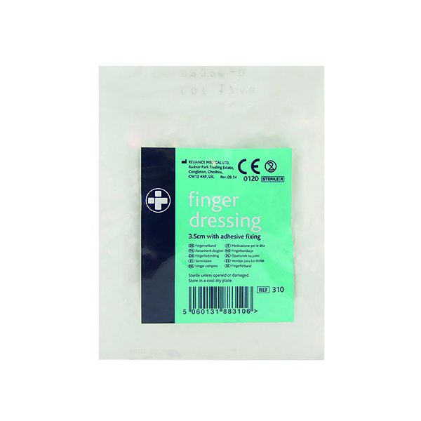 Reliance Medical Finger Dressing Adhesive Fixing 35mm (10 Pack) 310