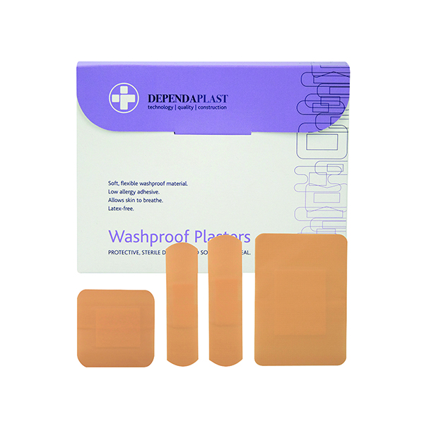 Reliance Medical Dependaplast Washproof Plasters Assorted (100 Pack) 536