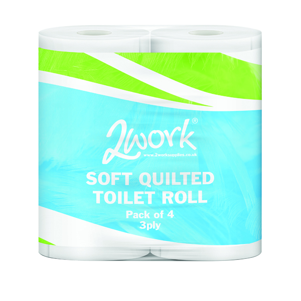 2Work Luxury 3-Ply Quilted Toilet Roll 170 Sheets (Pack of 40) TQ4Pk