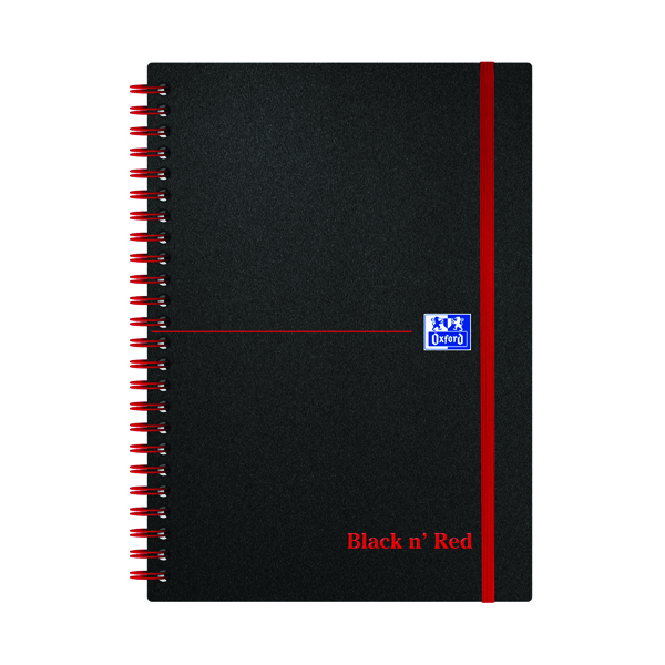 Black n' Red Wirebound Ruled Polypropylene Notebook 140 Pages A5 (Pack of 5) 100080140