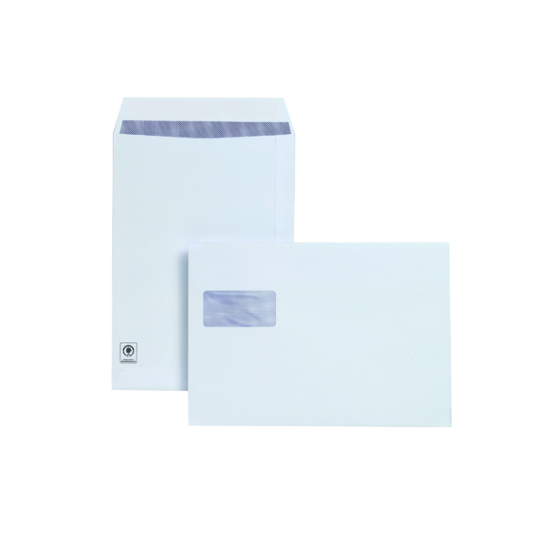 Plus Fabric C4 Envelope Pocket Window Peel and Seal 120gsm White (Pack of 250) F28749