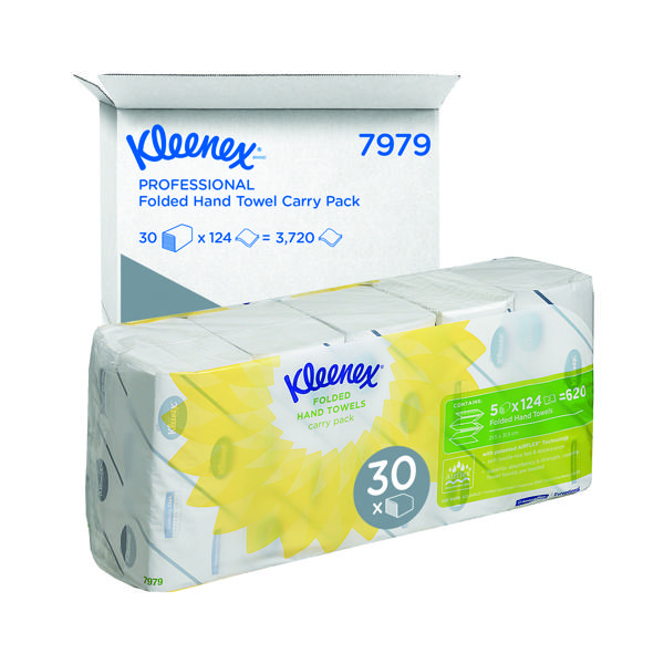 Kleenex 2-Ply Ultra Hand Towel 124 Sheets (Pack of 5) 7979