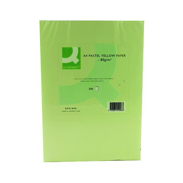 Q-Connect Yellow A4 Copier Paper 80gsm Ream (Pack of 500) KF01096