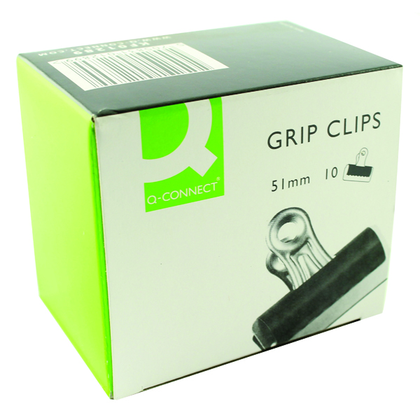 Q-Connect Grip Clip 51mm Black (10 Pack) KF01289