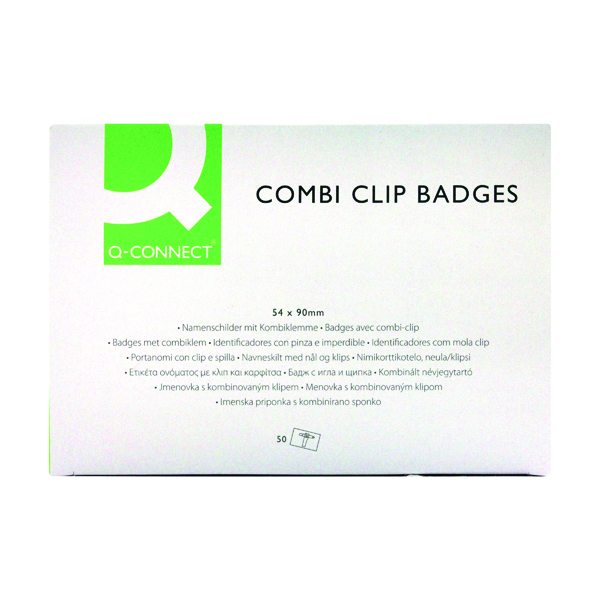 Q-Connect Combination Badge 54x90mm (Pack of 50) KF01567