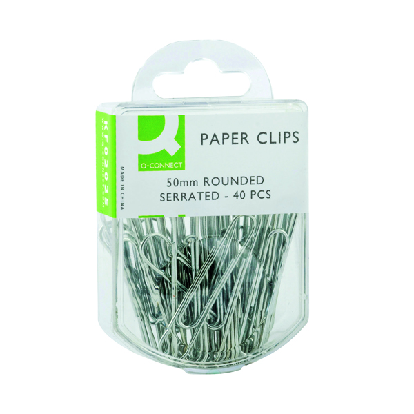 Q-Connect Paperclips Serrated 50mm 10x40 (Pack of 400) KF02025Q
