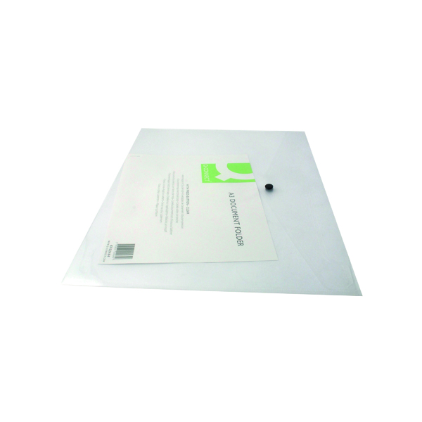 Q-Connect Polypropylene Document Folder A3 Clear (Pack of 12) KF02464