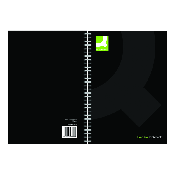 Q-Connect Polypropylene Wirebound Book A5 Black (Pack of 3) KF03730
