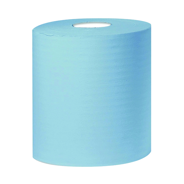 2Work 2-Ply Centrefeed Roll 150m Blue (6 Pack) KF03805