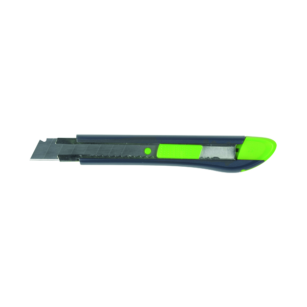 Q-Connect Heavy Duty 18mm Cutting Knife Black/Green 68BC