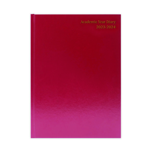 Academic Diary Day Per Page A4 Burgundy 2023-2024 KF1A4ABG23