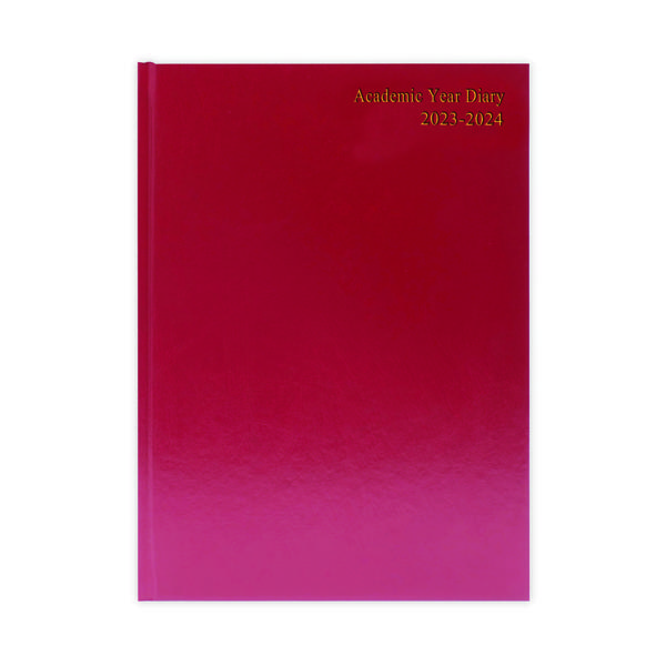 Academic Diary Day Per Page A5 Burgundy 2023-2024 KF1A5ABG23