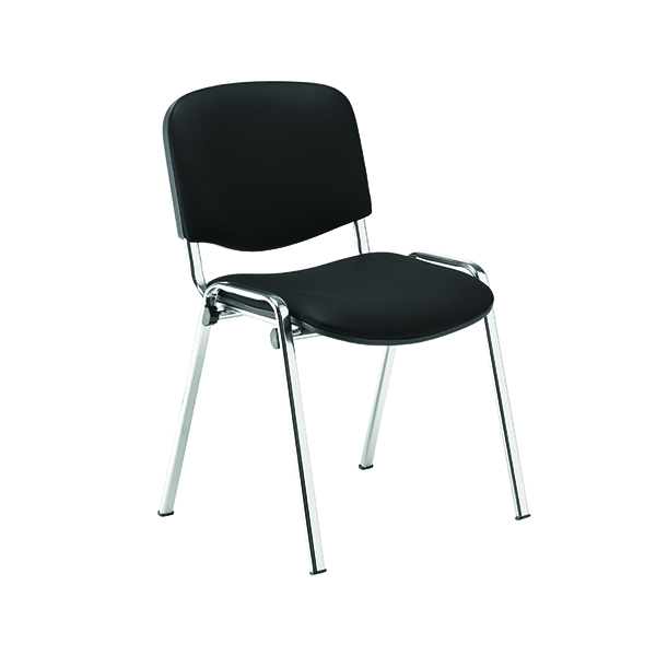 Jemini Ultra Multipurpose Stacking Chair Polyurethane Black/Chrome KF72907