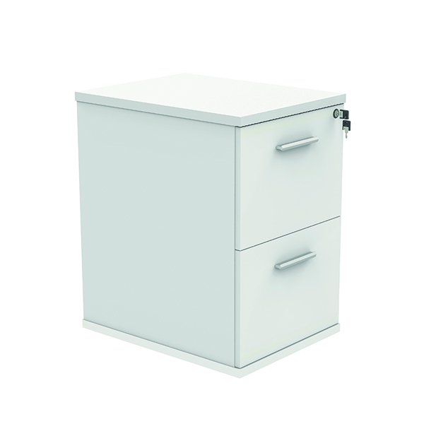 Polaris 2 Drawer Filing Cabinet 460x600x710mm Arctic White KF78103