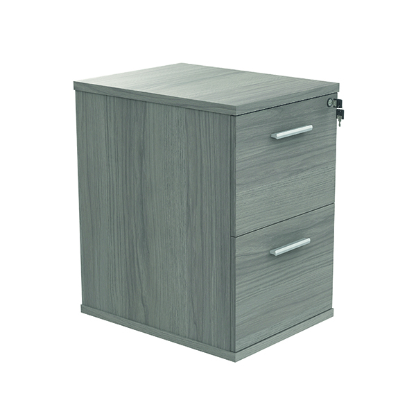 Polaris 2 Drawer Filing Cabinet 460x600x710mm Alaskan Grey Oak KF78104