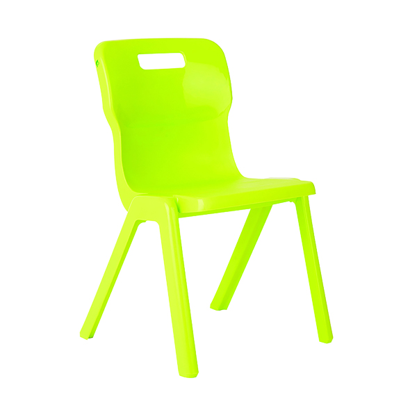 Titan One Piece Classroom Chair 432x408x690mm Lime KF78520
