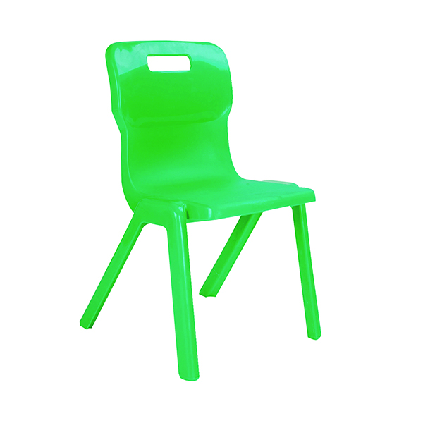 Titan One Piece Classroom Chair 360x320x513mm Green (Pack of 10) KF78538