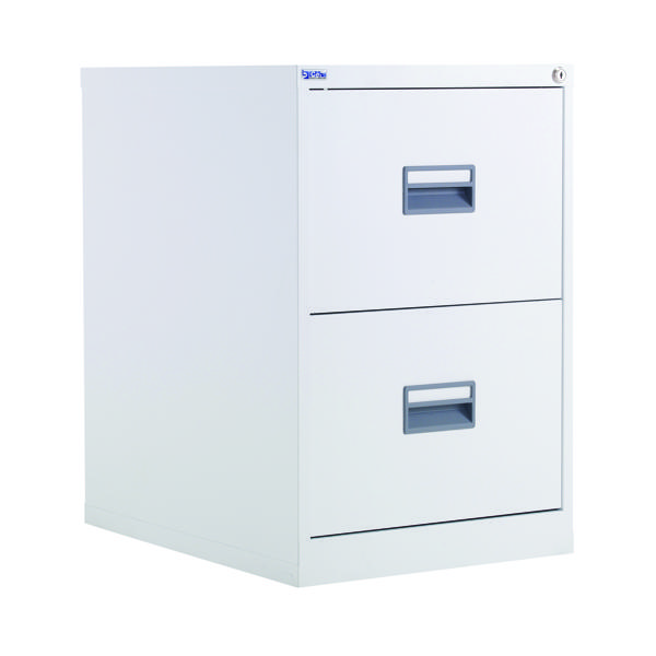 Talos 2 Drawer Filing Cabinet 465x620x700mm White KF78765