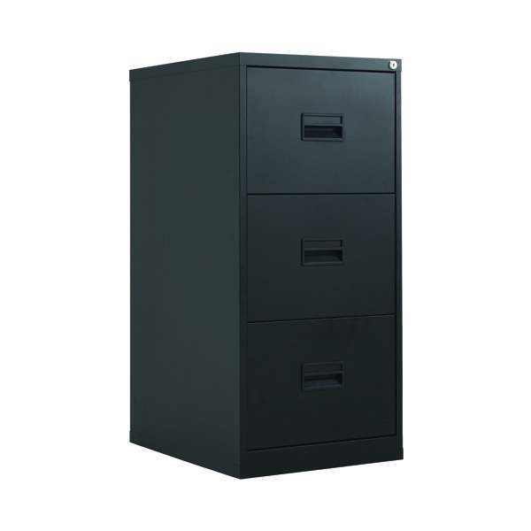 Talos 3 Drawer Filing Cabinet 465x620x1000mm Black KF78766