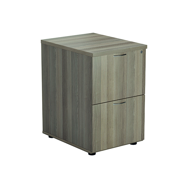 Jemini 2 Drawer Filing Cabinet 464x600x710mm Grey Oak KF78957