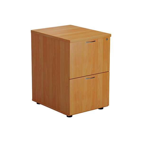 Jemini 2 Drawer Filing Cabinet 464x600x710mm Beech KF79455