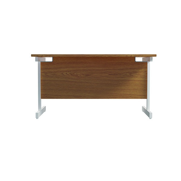 Jemini Single Rectangular Desk 1200x800x730mm Nova Oak/White KF801083