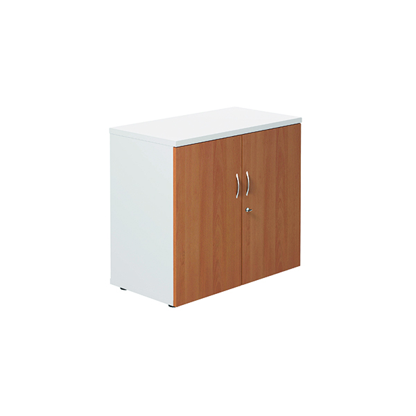 Jemini Wooden Cupboard 800x450x730mm White/Beech KF811275
