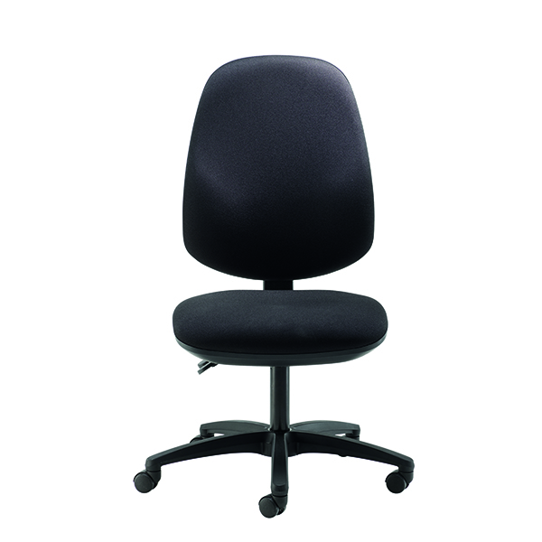 Cappela Campos High Back Posture Chair No Arms 2 Lever Mechanism Fabric Black KF81986