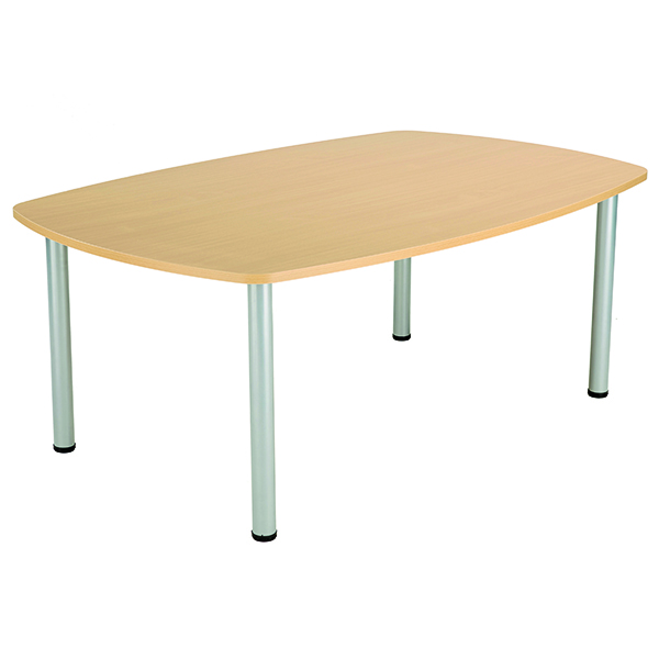 Jemini Boardroom Table Pole Leg 1800x1200x730mm Nova Oak KF821847