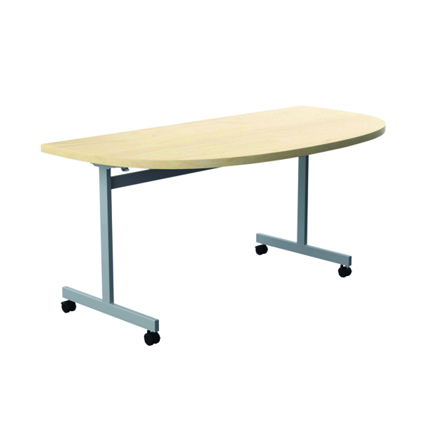 Jemini D-End Tilt Table 1400x700x720mm Maple/Silver KF822448