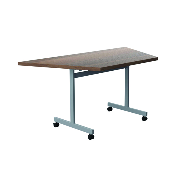 Jemini Trap Tilt Table 1600x800x720mm Dark Walnut/Silver KF822547